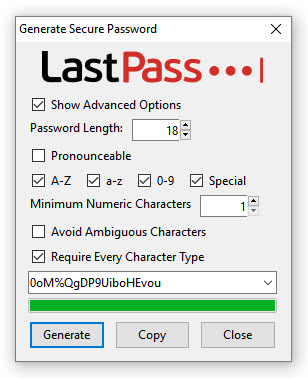 LastPass Password Generator